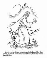 Coloring Jesus Pages Bible Apostles Teaches Teaching Testament Printables Paul Apostle Clipart Mountain Printable Disciples Ordained Lord Activity Calls Twelve sketch template