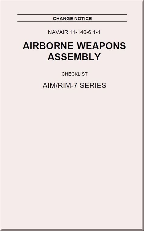 airborne weapons assembly manual checklist aim rim  series navair