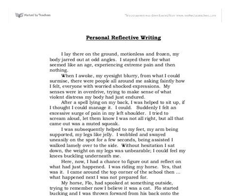 personal reflection  personal reflection sample preparing
