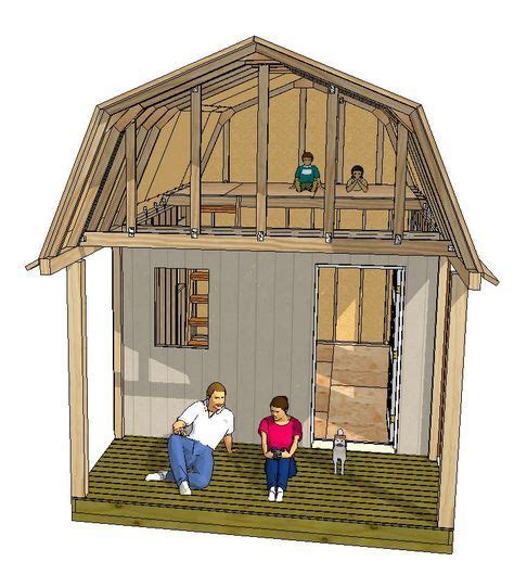 gambrel shed   nice front porch  huge
