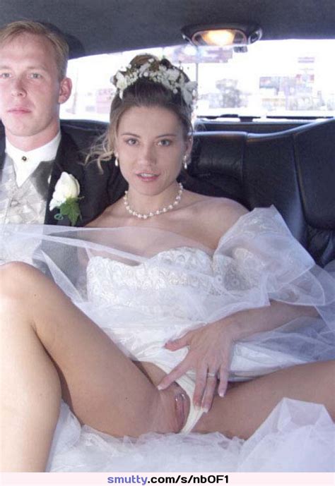 Weddingdress Bride Pantiesaside Legsspreadwide Flashingpussy
