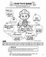 Activity Handwashing Germ Germs Colouring Washing Clover sketch template