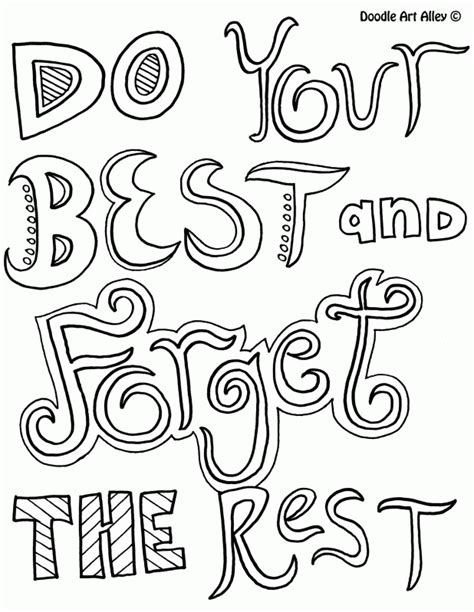 doodle art alley  quotes coloring pages   doodle