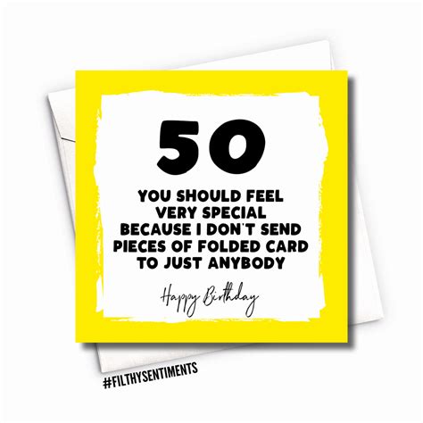 50th Birthday Card Funny Cards Filthy Sentiments