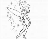 Tinkerbell Coloring Pages Disney Fairy Outline Kids Drawing Printable Tinker Bell Print Clipart Clip Colouring Dust Color Club Database Wallpapers sketch template