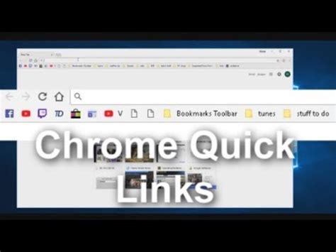 enable chrome quick link toolbar youtube