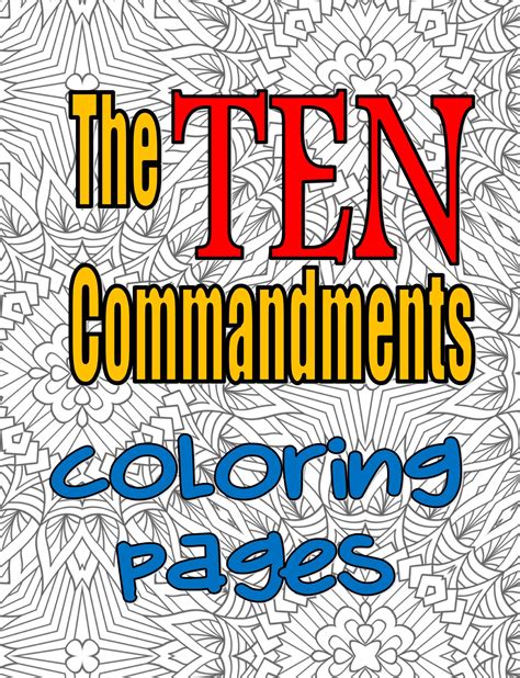 ten commandments coloring pages pastorronbrooks