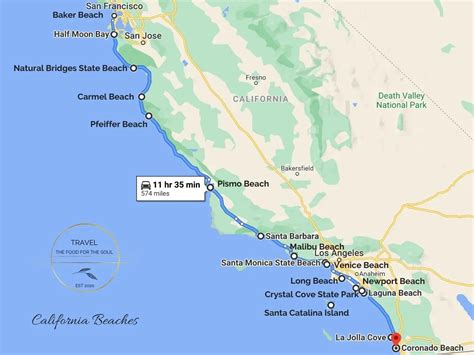 map california beaches topographic map  usa  states