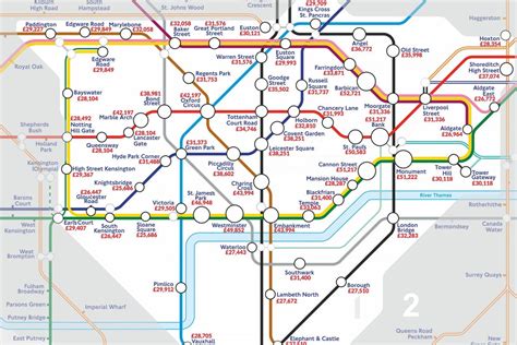 tube map reveals how much workers earn near london s stations london