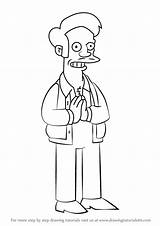Simpsons Apu Draw Nahasapeemapetilon Step Drawing Tutorials Cartoon sketch template