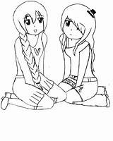 Coloring Pages Friends Girls Two Utau Friend Nana Color Printable Print sketch template