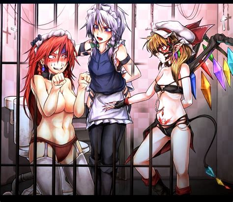 Izayoi Sakuya Flandre Scarlet And Hong Meiling Touhou And 1 More