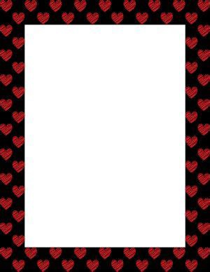 printable page borders page  heart printable letter paper