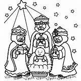 Wise Coloring Men Three Jesus Pages Christmas Baby Printable Getcolorings Color sketch template