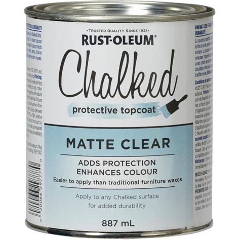 rust oleum ml clear ultra matte topcoat  chalked paint home hardware