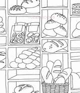 Coloring Bakery sketch template