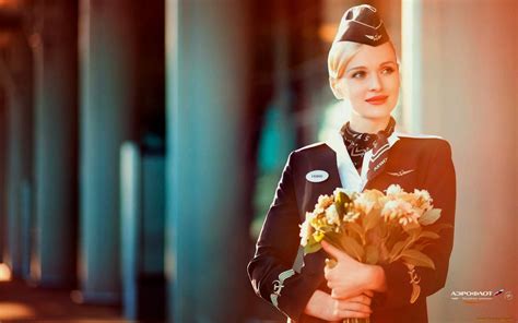 aeroflot stewardess official wallpaper ~ world stewardess crews