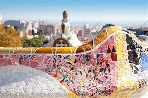 park guell step   futuristic vision  gaudi gaudi mosaic barcelona park guell gaudi
