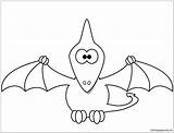 Pterodactyl Coloring Pages Cartoon Printable Pteranodon Color Dinosaur Kids Dinosaurs Drawing Flying Online Print Crafts Drawings Supercoloring Getcolorings Templates Visit sketch template