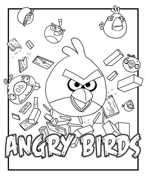 printable angry bird coloring pages  kids