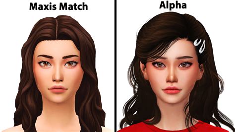 maxis match alpha cc version comparison rsims