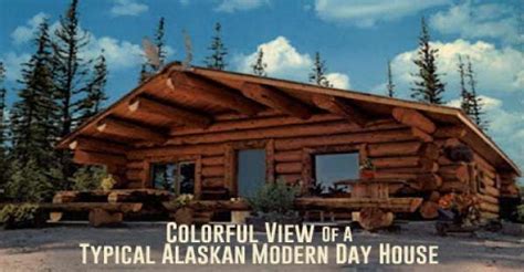 colorful view   typical alaskan modern day house alaska cabin alaska house cabin