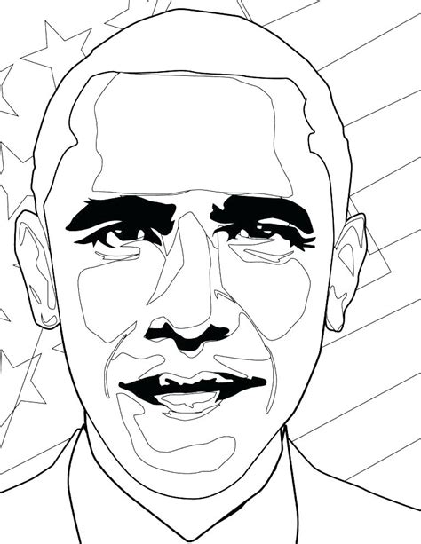 barack obama coloring pages printable  getdrawings