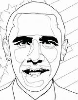 Obama Barack sketch template