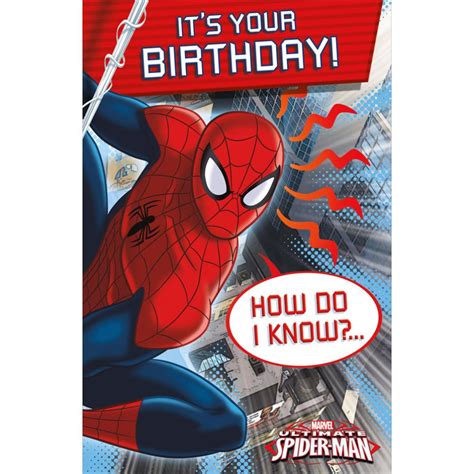 birthday spiderman birthday card    character brands