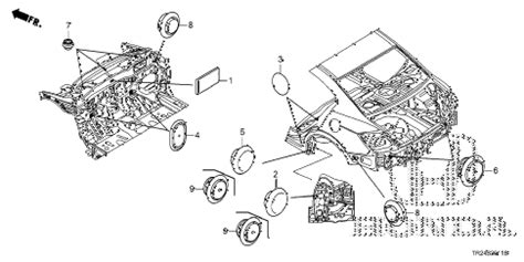 honda  store  civic grommet rr parts