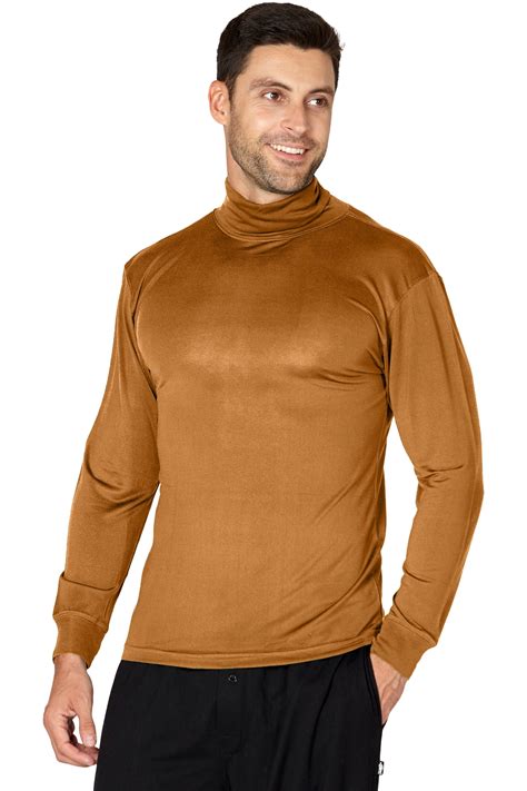 mens silk unisex fold  turtleneck long sleeve shirt walmartcom
