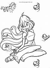 Coloring Pages Winx Club Color Cartoon Printable Bloom Character Kids Cartoons Sheets Para Sheet Printables Book sketch template