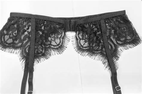 lace garter belt black garter belt gift    size etsy uk