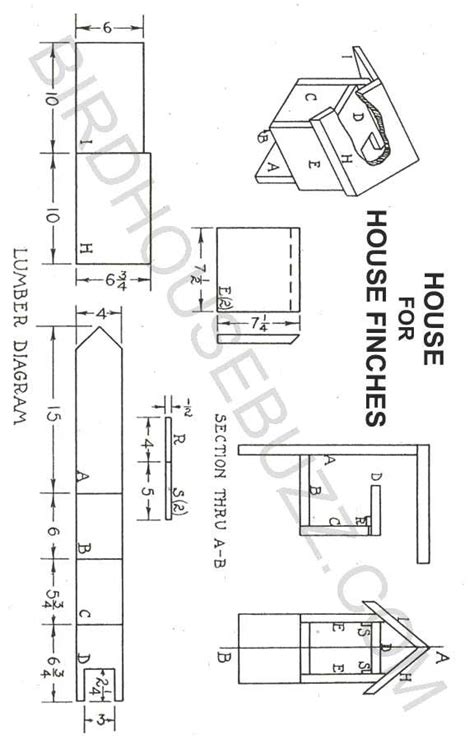 finch birdhouse plans  woodworking