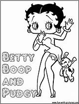 Betty Boop Coloring Pudgy Pages Fun Printable sketch template