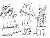 Coloring Paper Doll Clothes Dolls Pages sketch template
