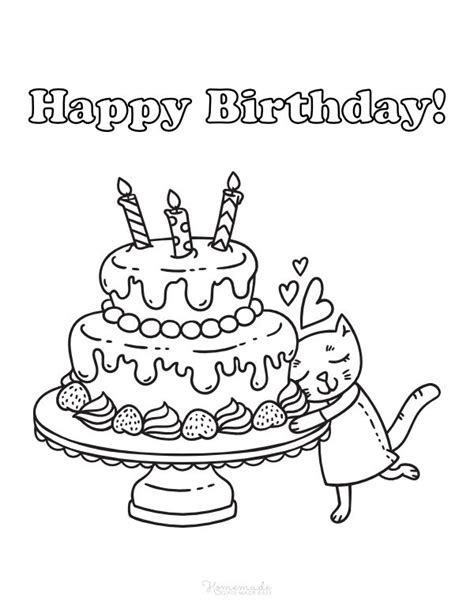 happy birthday coloring pages  printable pdfs