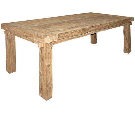 reclaimed teak dining table rustic  candlelight