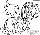 Luna Pony Little Coloring Pages Princess Printable Getcolorings sketch template