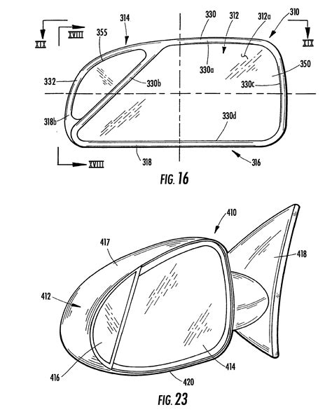 patent  exterior sideview mirror system google patents