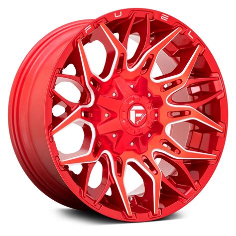 Fuel® D771 Twitch Wheels Candy Red With Milled Accents Rims