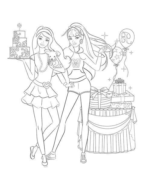 barbie doll birthday coloring pages birthday coloring pages coloring