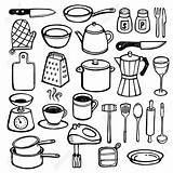 Utensils Cooking Drawing Pots Kitchen Pans Getdrawings Drawn sketch template