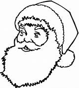 Santa Claus Coloring Pages Face Printable Kids Template Drawing Beard Outline Colouring Sleigh Templates Clipart Christmas Color Clause Print Sheets sketch template