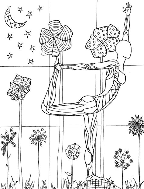 yoga poses coloring pages  chakra center yoga pose color page