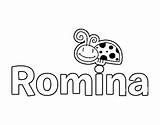 Romina Micaela Colorear Nombres sketch template
