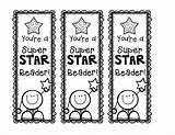 Bookmarks Clipart Printable Reading Star Reader Creative Bookmark Super Cliparts Template Clips Templates Color Library Kids Clip Coloring Smile Chalkboard sketch template