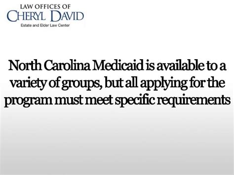 Medicaid Planning In North Carolina Eligibility Options And Person…