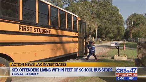 more than half of jacksonville sex offenders live near school bus stop