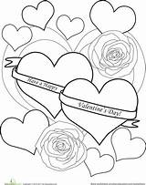 Valentines sketch template